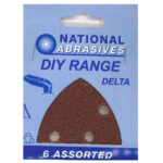 National Abrasives Assorted Grit Red Aluminum Oxide Delta Sander Pads - Pack of 6