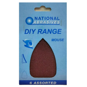 National Abrasives Assorted Grit Red Aluminum Oxide Mouse Sander Pads, Pack of 6