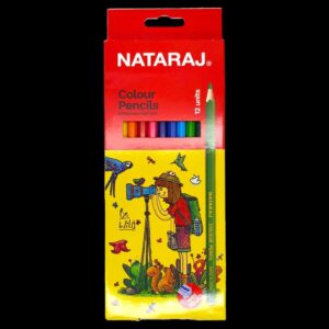 NATRAJ 12-Pack Coloring Pencils with Coloring Book