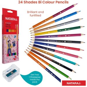 NATRAJ DUO / BI-COLOR COLORED PENCILS, PACK OF 12