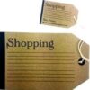 Natural Card Luggage Tag Pad for Shopping