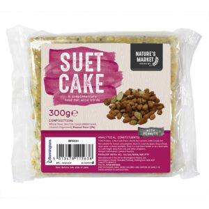 Natures Market Wild Bird Peanut Suet Cake - 300g