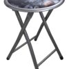 New York Design Folding Stool with PVC Padded Seat