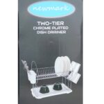 NEWMARK Dual-Level Chrome-Plated Dish Rack