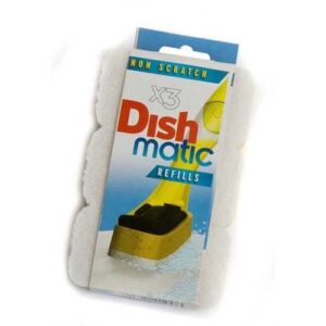 Non-Scratch Dishmatic White Refill Sponges, Pack of 3