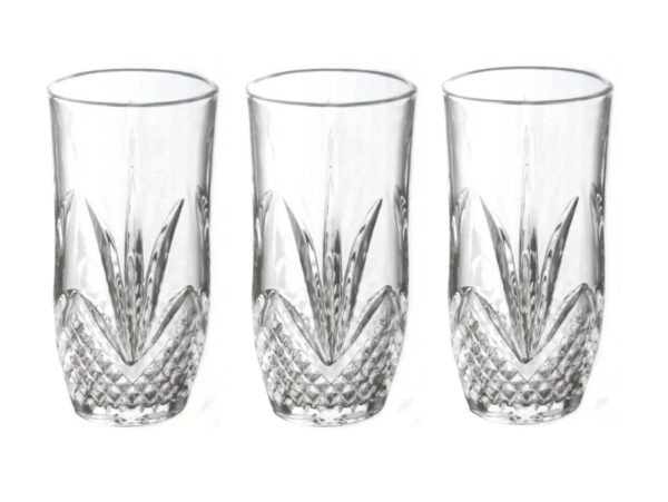 NOVA CHARLIE Set of 3 Glass Tumblers, 280ml