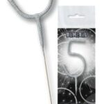 Number 5 Numerical Sparkler Candle