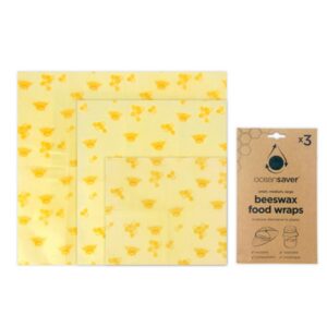 OCEAN SAVER VARIETY PACK OF BEESWAX FOOD WRAPS, SET OF 3