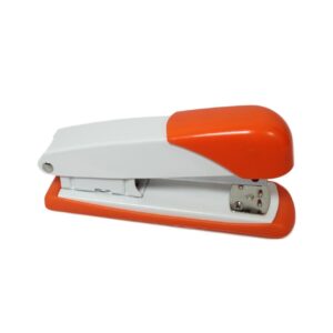 **Office Stapler**: A device used for fastening sheets of paper together by driving a metal staple through the sheets and folding the ends