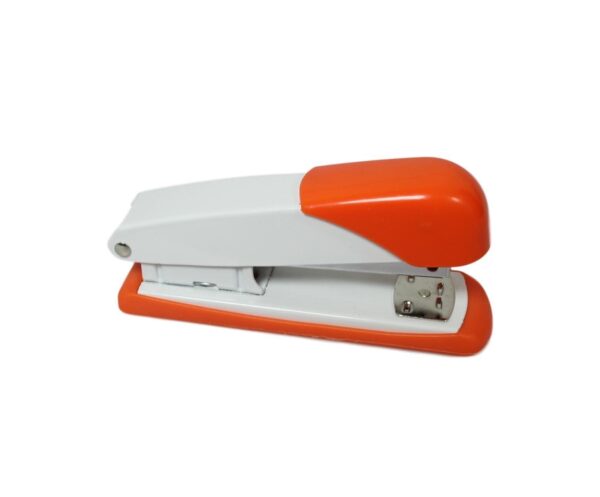 **Office Stapler**: A device used for fastening sheets of paper together by driving a metal staple through the sheets and folding the ends