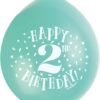 One-of-a-Kind Multicolor Latex Balloons for 2nd Birthday Celebration - Pack of 10 (9 inches)