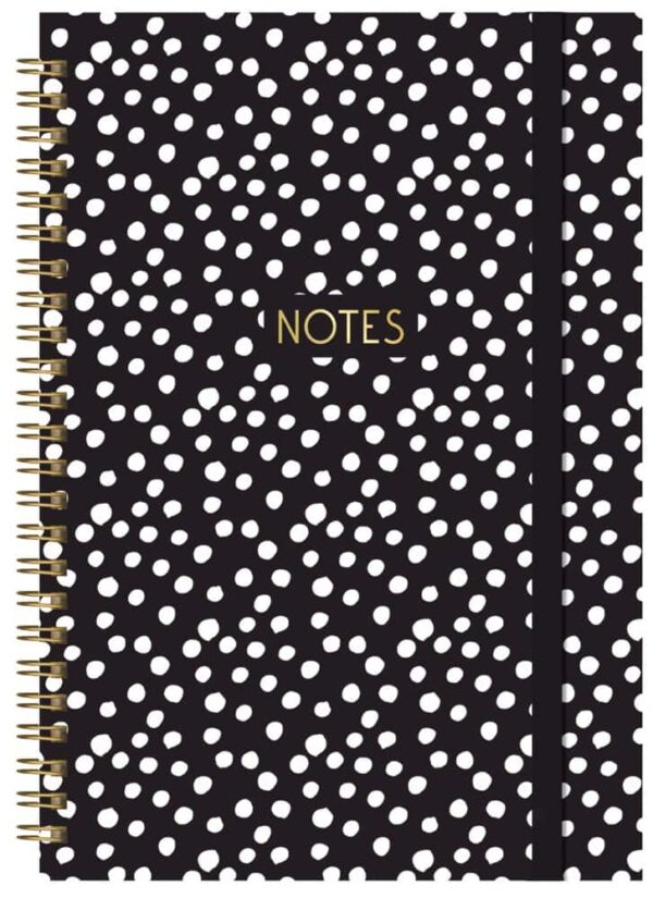 Origins A5 Twin Wire Notebook with 80 Sheets of 80gsm Paper, Elastic Closure, and Gold Foil Display Unit