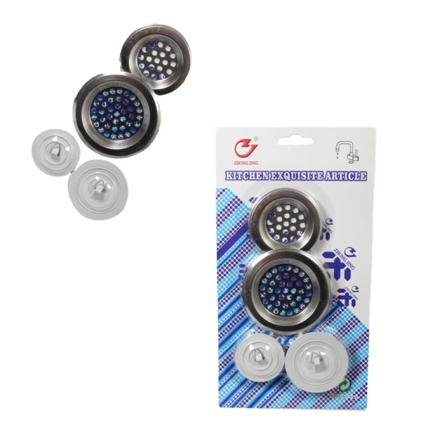 Overall, this type of product is typically useful for maintaining clean and efficient drainage systems in household sinks, offering versatility by fitting multiple sink sizes