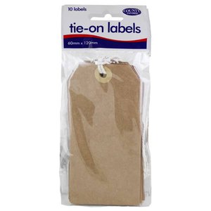 Pack of 10 Manila Tie-On Tags