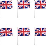 Pack of 10 Union Jack Hand Flags by SHATCHI