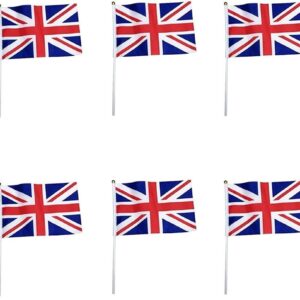 Pack of 10 Union Jack Hand Flags by SHATCHI