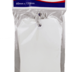Pack of 10 White Tie-On Hanging Tags