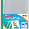 Pack of 100 Punch Pockets, 60 Micron Thickness