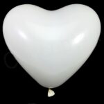 Pack of 100 White Heart-Shaped Balloons