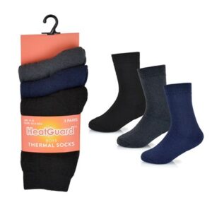 Pack of 12 Boys' Thermal Socks, 3 Pairs