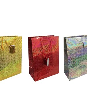 Pack of 12 Extra Large County Holographic Gift Bags