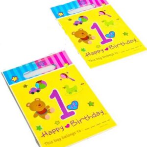 Pack of 12 First Birthday Party Favor Bags