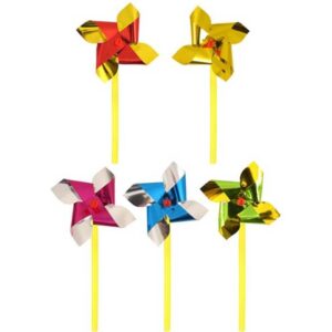 Pack of 12 Foil Windmills with Sticks