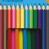 Pack of 12 Full Length Colored Pencils with Hanging Display