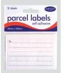 Pack of 12 Self-Adhesive County Parcel Labels