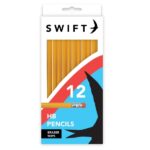 Pack of 12 Swift HB Pencils with Eraser Tops