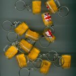 Pack of 12 Union Jack Beer Tankard Keyrings