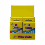 Pack of 12 White Chalks in Hang Display Unit