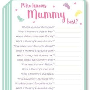 Pack of 12 'Who Knows Mum Best' Cards