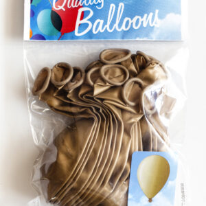 Pack of 15 Shiny Gold 12-Inch Latex Balloons by FANTASIA