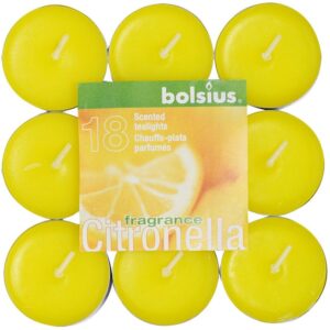 Pack of 18 Bolsius Citronella Scented Tealight Candles