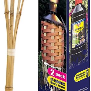 Pack of 2 Citronella Bamboo Torches by Zero In