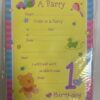 Pack of 20 First Birthday Party Invitation Cards