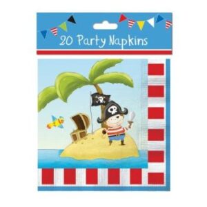 Pack of 20 Pirate-Themed Party Napkins