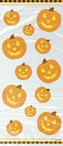 Pack of 20 Pumpkin Glow Cellophane Bags