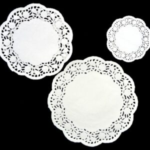 Pack of 20 White Assorted Round Paper Doilies