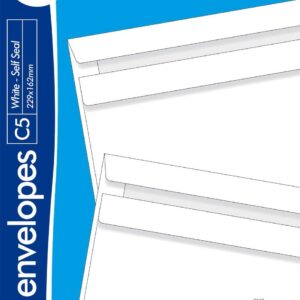 Pack of 25 County C5 White Self-Seal Envelopes