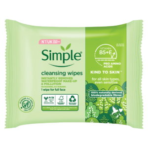 Pack of 25 Simple Facial Cleansing Wipes