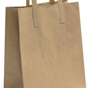 Pack of 250 Large Brown Kraft Paper Carrier Bags with Handles