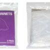 Pack of 3 Clear Rain Bonnets/Hats with Hoods