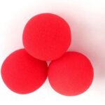 Pack of 3 Red Clown Noses / Sponge Balls