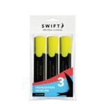Pack of 3 Swift Yellow Highlighter Pens