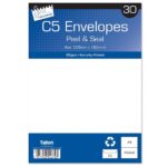 Pack of 30 C5 White Peel & Seal Envelopes by Just Stationery
