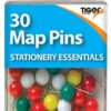 Pack of 30 Colored Map Pins - Essential