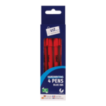 Pack of 4 Blue Handwriting Pens by Just Stationery