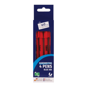 Pack of 4 Blue Handwriting Pens by Just Stationery